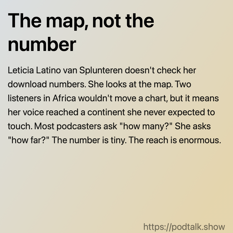 The map, not the number