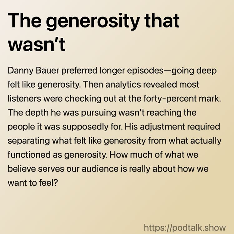 The generosity that wasn’t