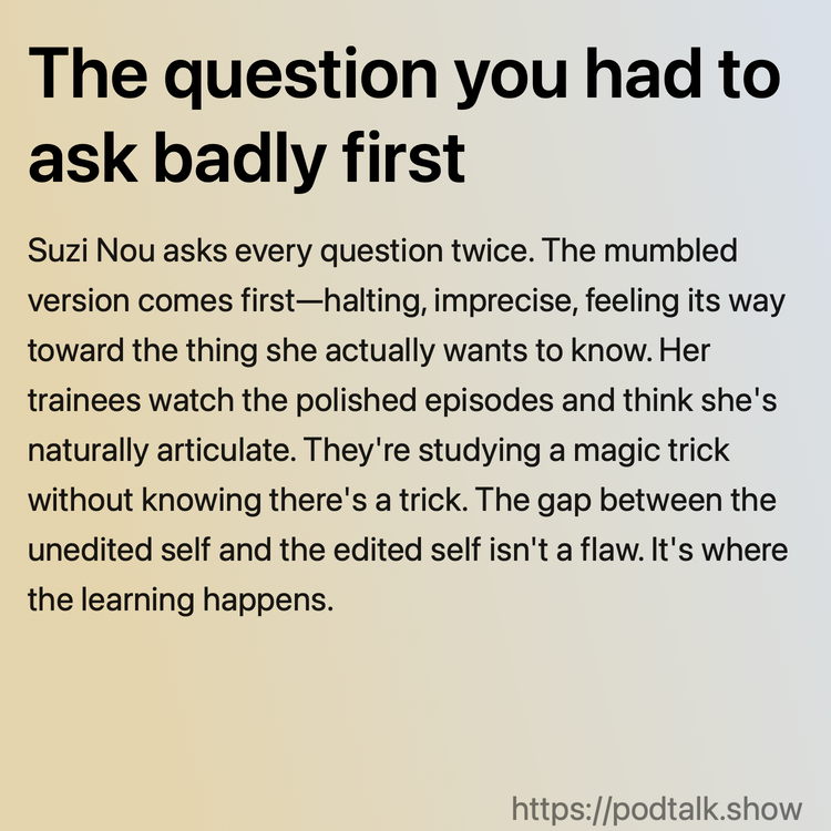 The question you had to ask badly first