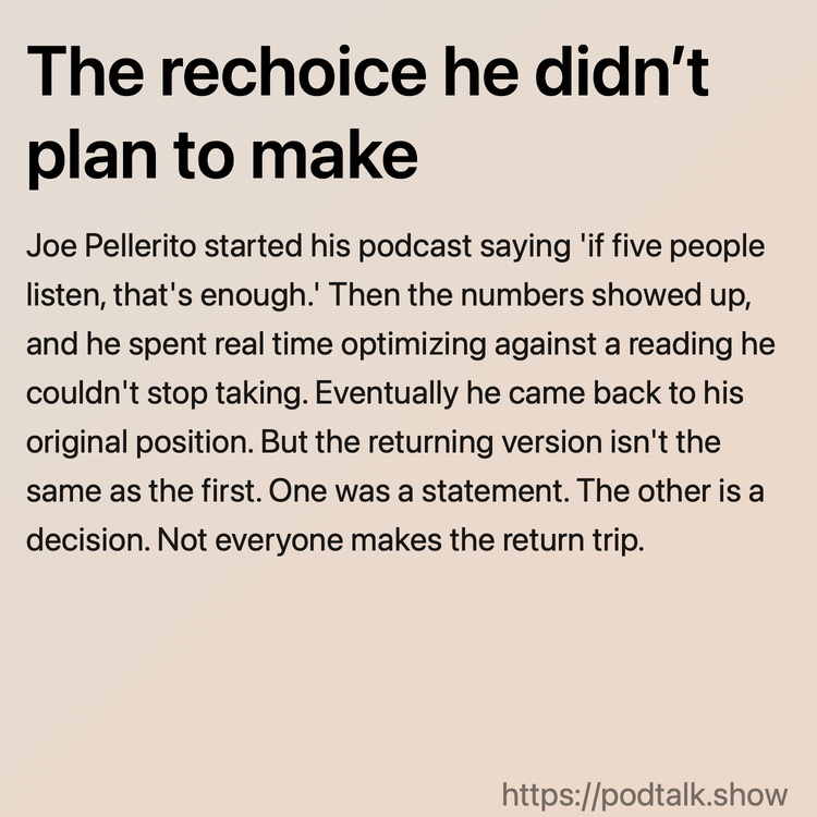 The rechoice he didn’t plan to make