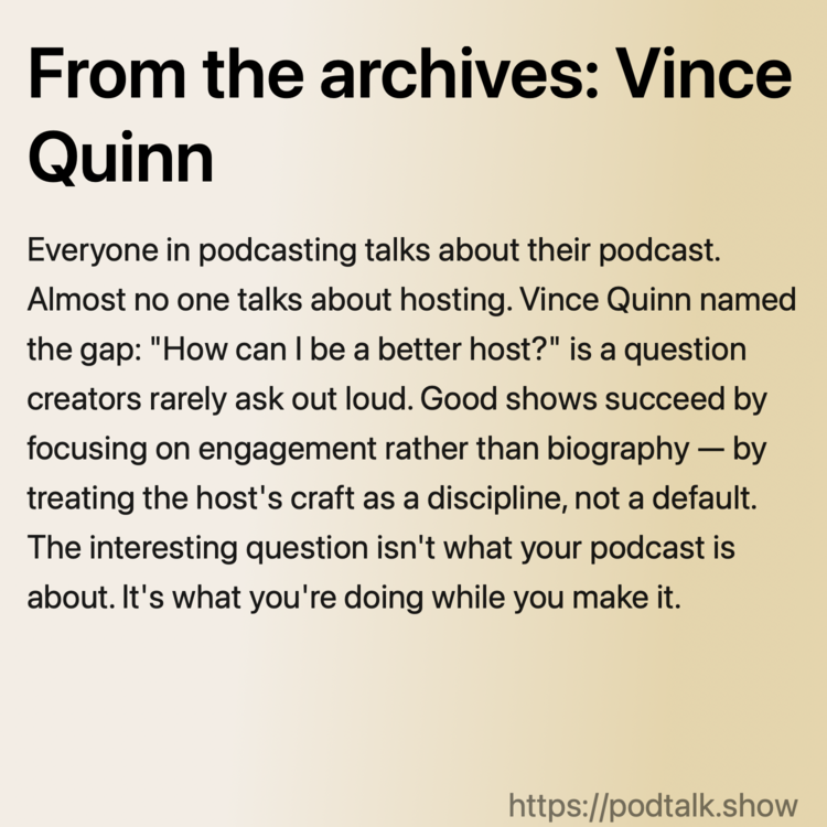 From the archives: Vince Quinn