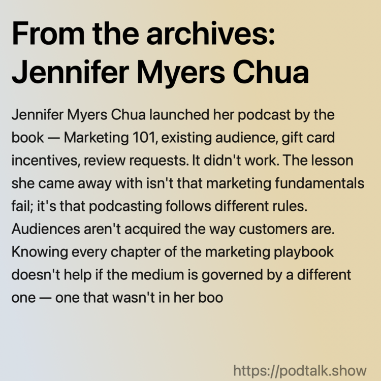 From the archives: Jennifer Myers Chua