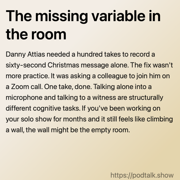The missing variable in the room