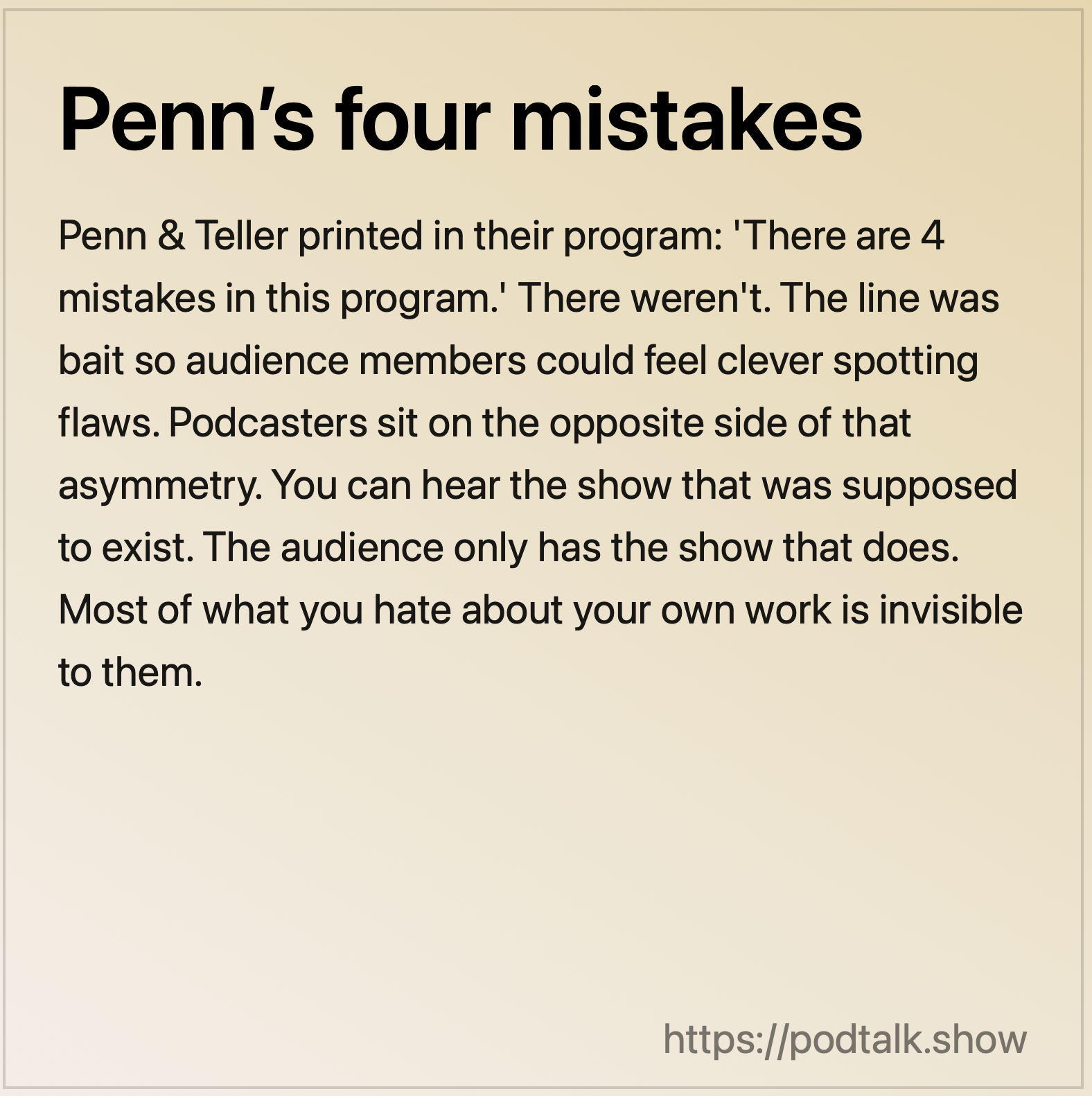 Penn’s four mistakes