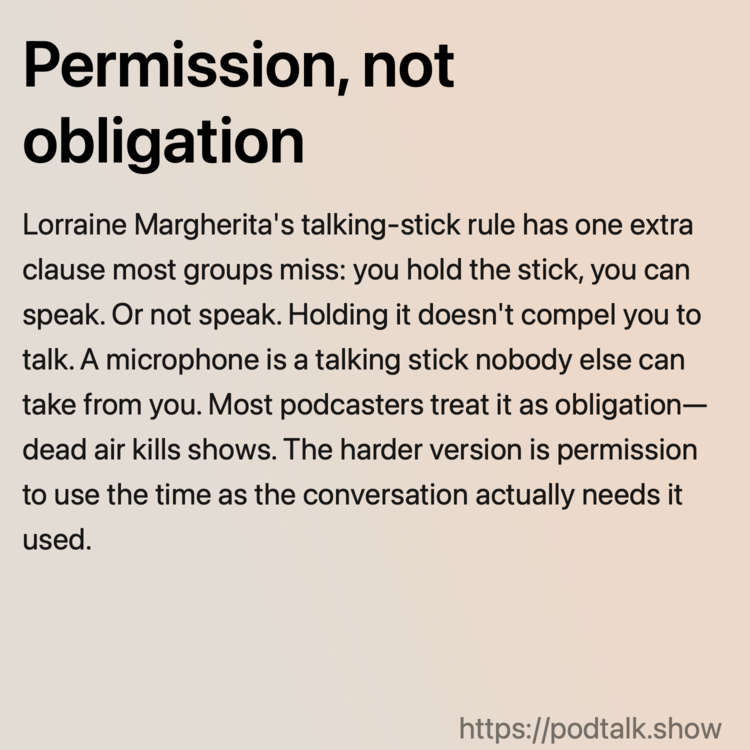 Permission, not obligation