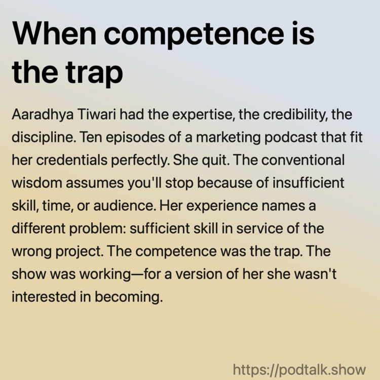 When competence is the trap