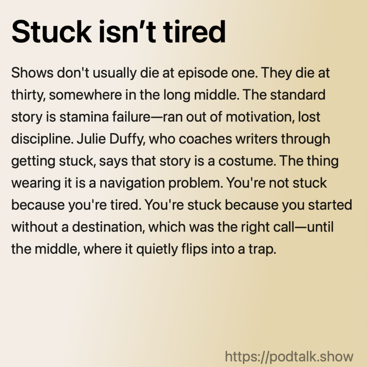Stuck isn’t tired