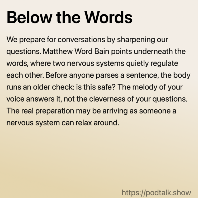 Below the Words