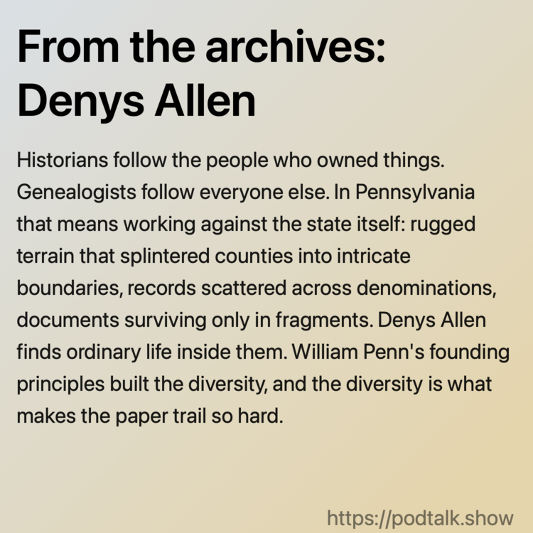From the archives: Denys Allen