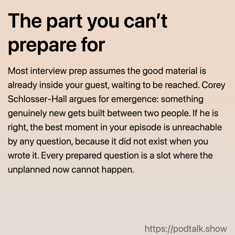 The part you can’t prepare for