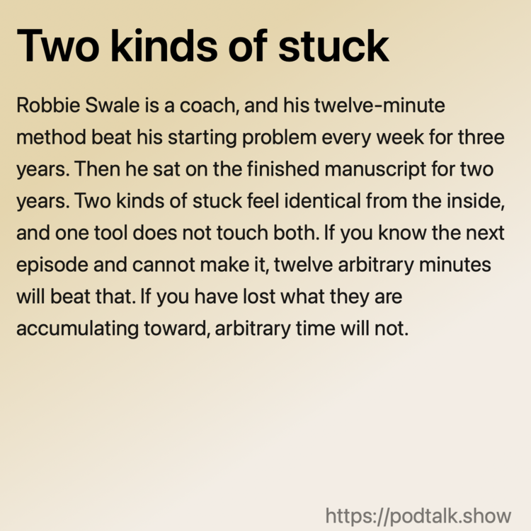 Two kinds of stuck