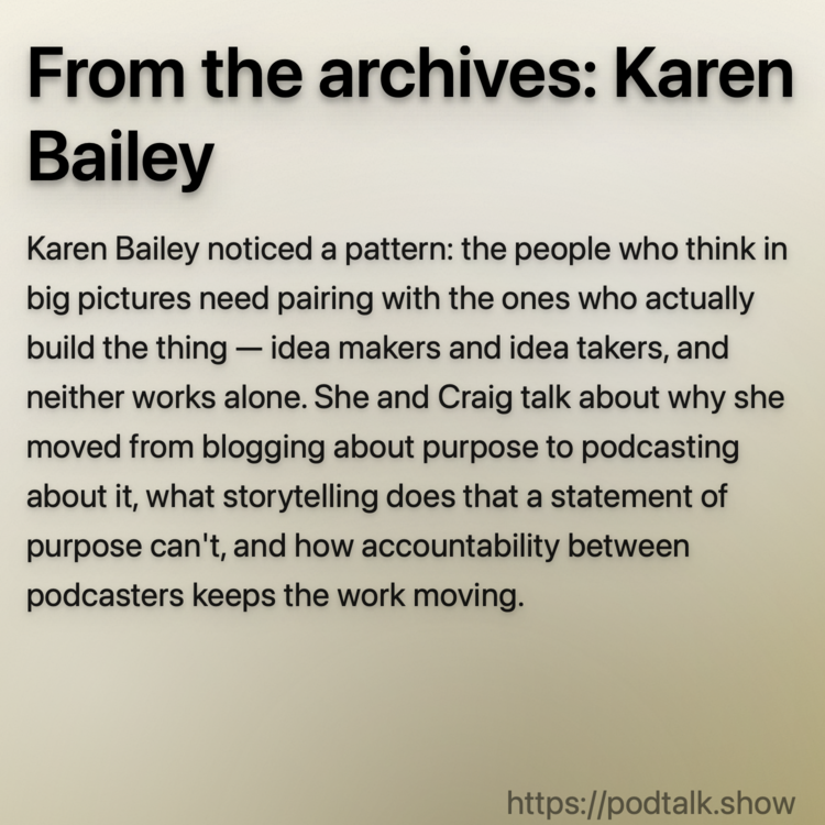 From the archives: Karen Bailey