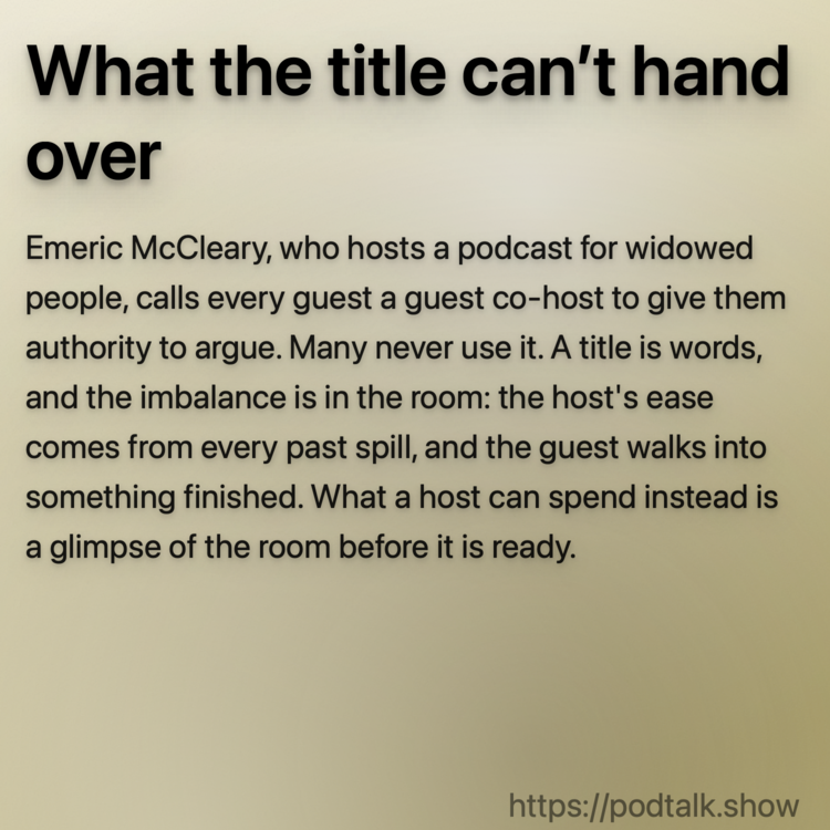 What the title can’t hand over
