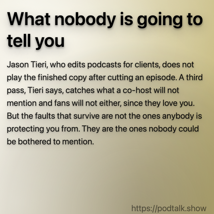 What nobody is going to tell you