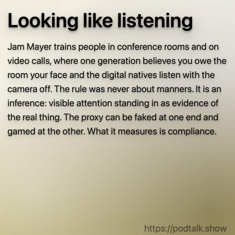 Looking like listening