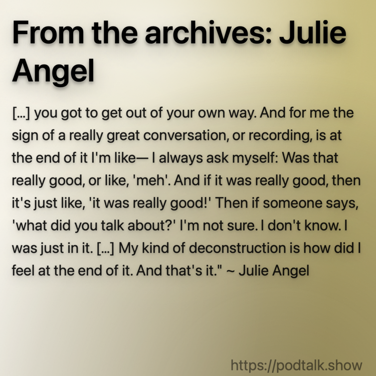 From the archives: Julie Angel