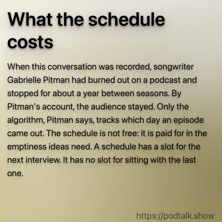 What the schedule costs