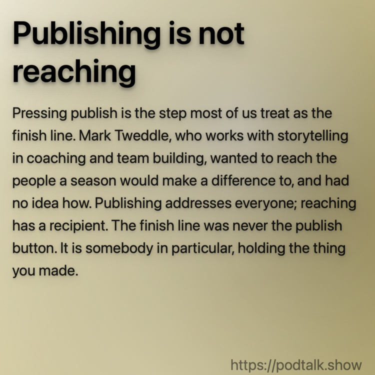 Publishing is not reaching
